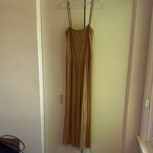 Billabong Gold Flowy Jumpsuit